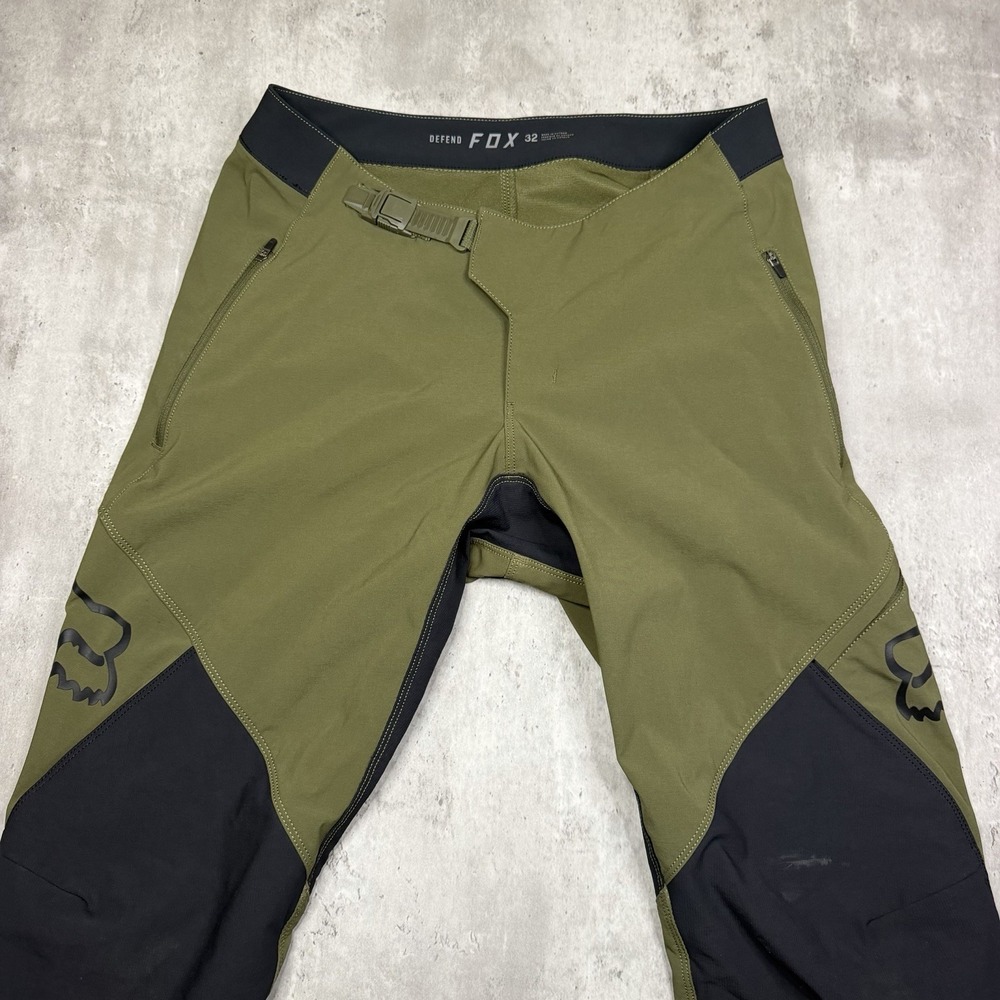 Fox Racing Defend MTB Mountain Bike Pants Mens Size 32 Olive Green Activewear
